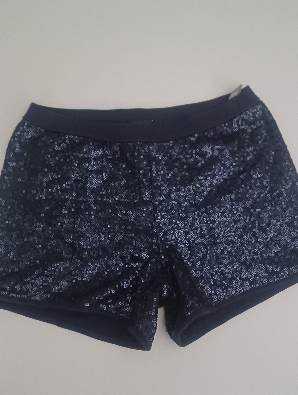 Aerie Navy Sequin Shorts Pull On Sz S